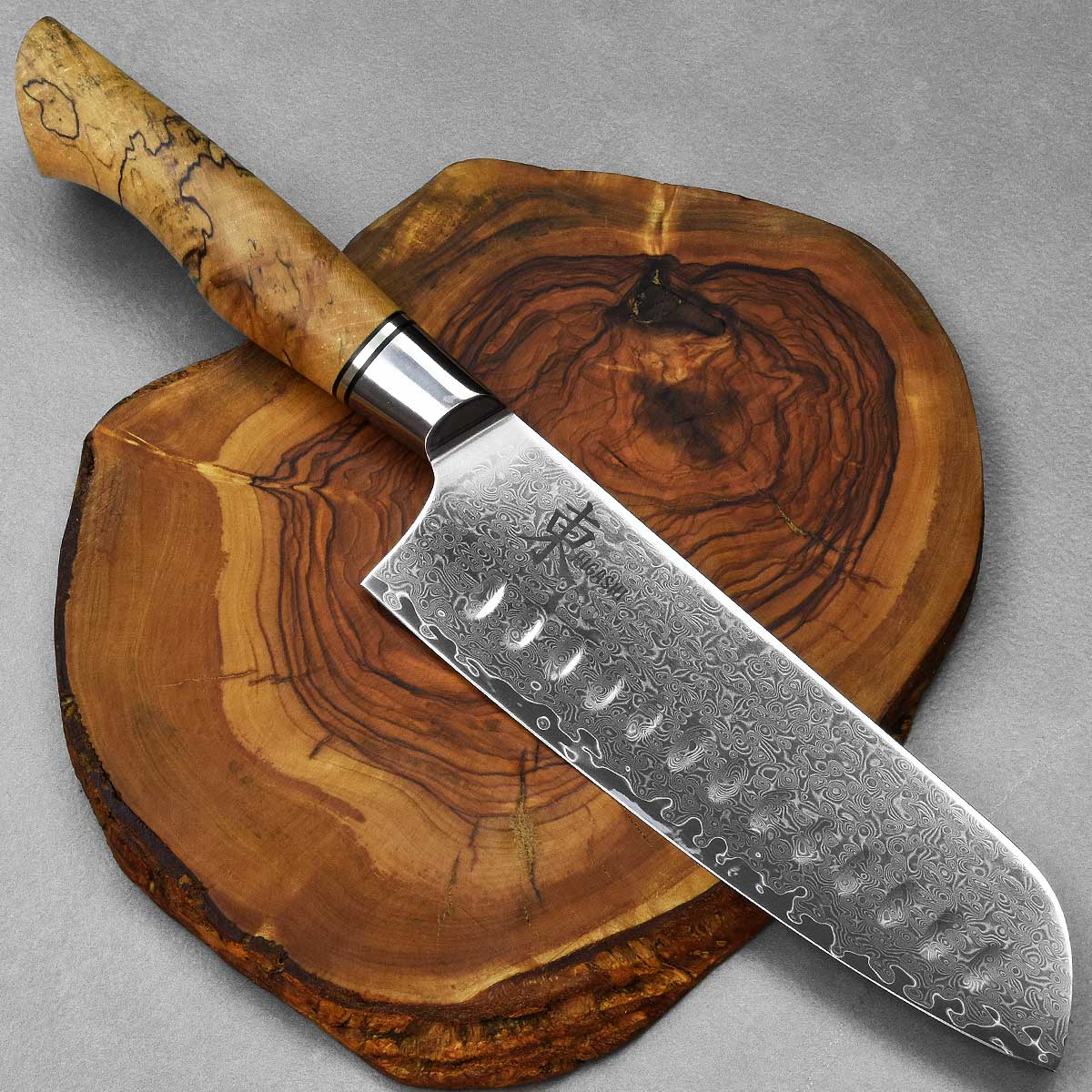 סכין סנטוקו היגאשי 180מ"מ 10Cr15CoMoV Spalted